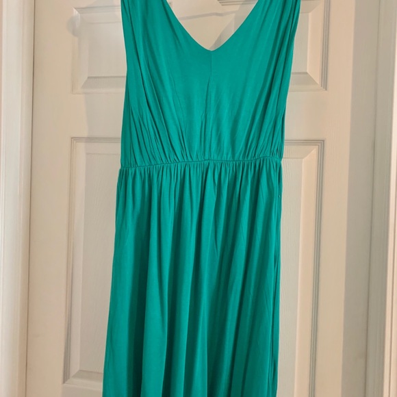 Green cotton Spring/Summer (GAP) dress size L. - Picture 3 of 3
